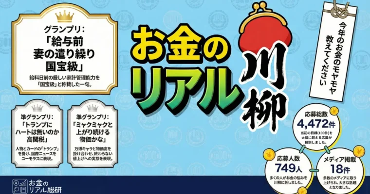 物価高の一年を詠む——「お金のリアル川柳〜今年のお金のモヤモヤ教えてください〜」4,472句の中からグランプリが決定！